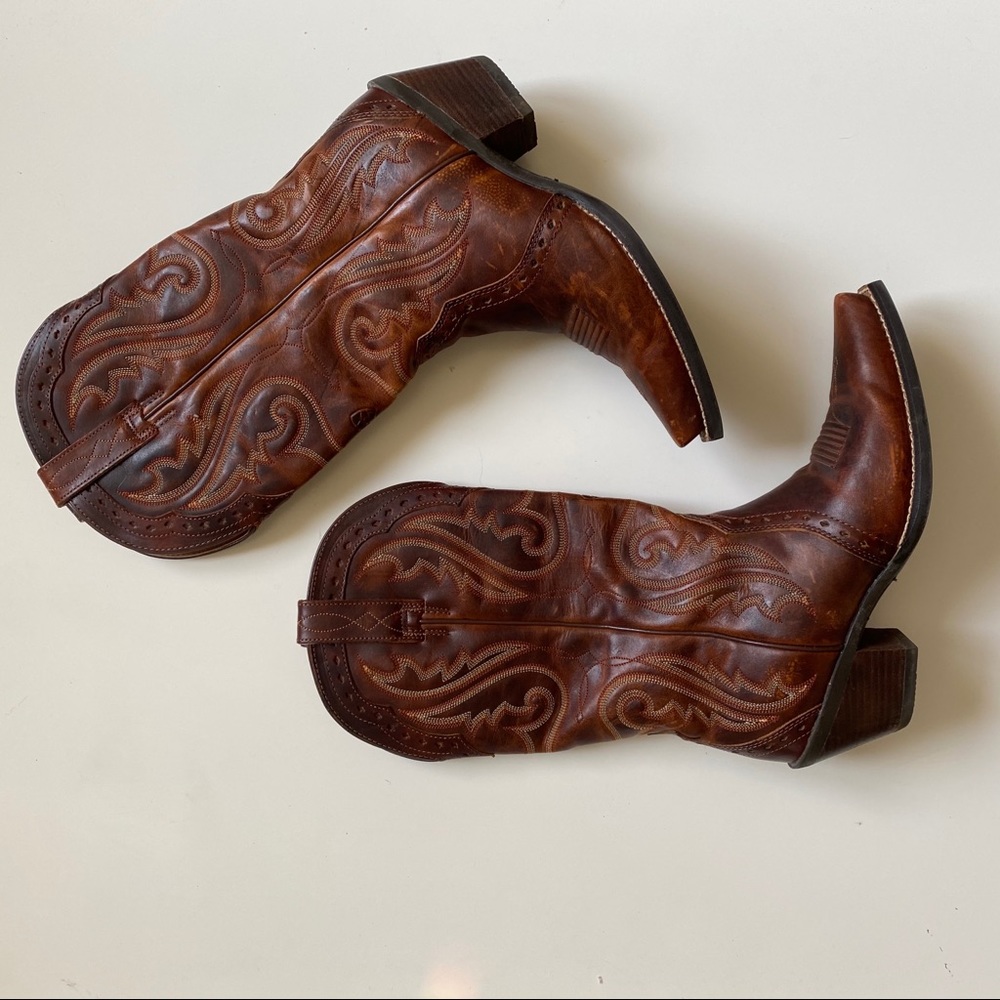 Ariat Western Boot Brown Leather Sz 7